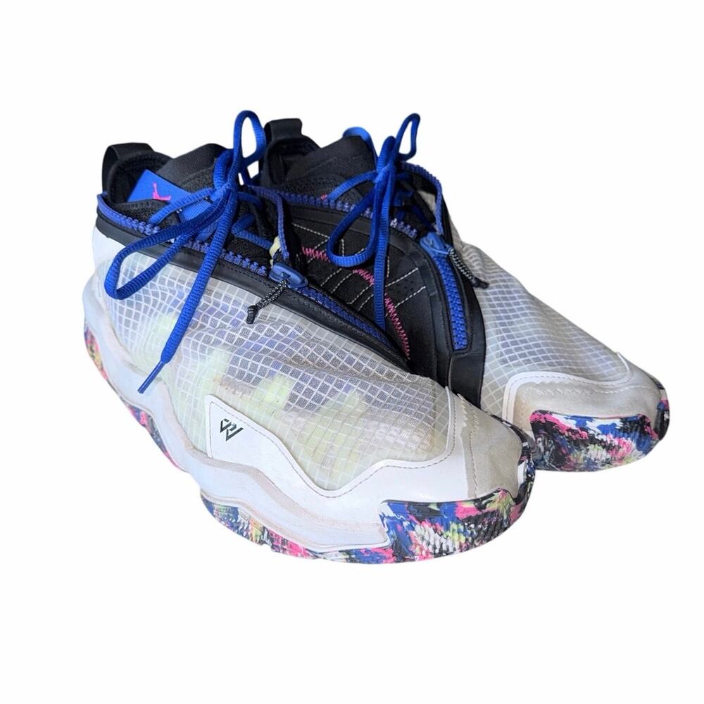 Nike Jordan Why Not Zer0.4 Mens 13 White Black Blue Basketball Shoes DD1139-101